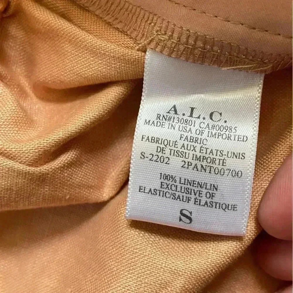 NEW A.L.C. Metallic Linen Shorts Rosegold size Small - Picture 8 of 11